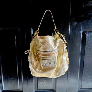 Coach Poppy Limited Edition Gold Leather Purse